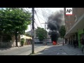 violent clashes between squatters and police as city attempts to evict them from favela