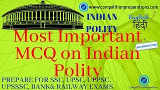 ✍️MOST IMPORTANT MCQ ON INDIAN POLITY 📚📚✍️