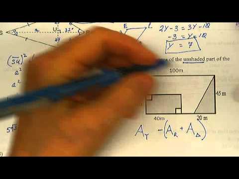 GEOM 31 and 32 Side length of a rhombus, Area of a composite shape GEOM 31 and 32 Side length of a rhombus, Area of a composite shape