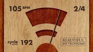 105 BPM 2/4 Wood Metronome HD