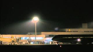 鹿児島空港 夜の出発便プッシュバック Kagoshima Airport PushBack R/W34 [2015.09.21]