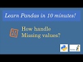 Python Pandas tutorial in 10 minutes: Handle missing values