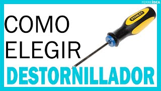 DESTORNILLADORES 👉 ¿Cómo elegir un DESTORNILLADOR? ⚙ Tipos de Destornilladores y Puntas