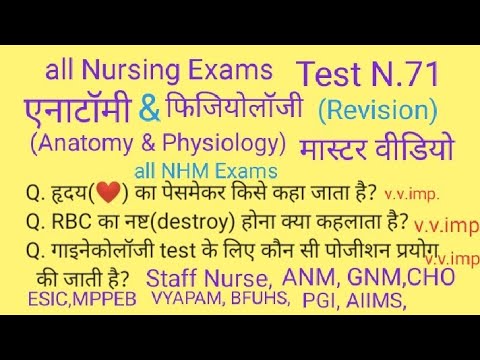 एनाटॉमी & फिजियोलॉजी-प्रश्न (Anatomy And Physiology-Questions Answer ...