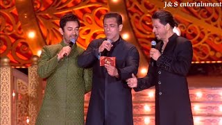 three khan's in one frame just like a galaxy at Ambani wedding #SRK #Salman #Aamir #2024 #viral
