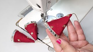 DIY लटकन/ Tassel: Easy Fabric Latkan Making| make Fabric latkan with mirror lace/Tassel making