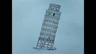 Drawing Monuments | The Leaning Tower of Pisa | Darius