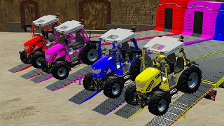 LOAD & TRANSPORT MINI TRACTORS WITH MERCEDES BENZ TRUCKS - Farming Simulator 22
