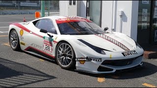 Ferrari Coca-Cola OLD/NOW Car Festival 2016 Slow Motion ｽﾛｰﾓｰｼｮﾝ ﾌｪﾗｰﾘ・ｶｯﾌﾟ  ｵｰﾙﾄﾞﾅｳｶｰ筑波ｻｰｷｯﾄ