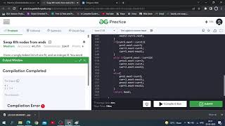 Swap Kth Node #geeksforgeeks #problemoftheday