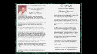 Grandma Thelma Collins Wright Johnson - Laid to Rest and Family Celebration - 12/06/25