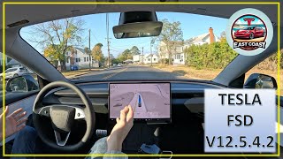 Tesla Full Self Driving V12.5.4.2 on Yorktown Beach Test Route