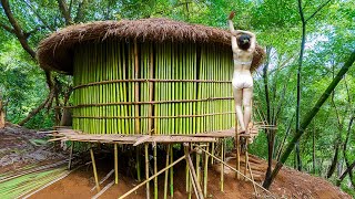 FULL VIDEO: 30 days building bamboo survival shelter! Solo bushcraf - LIVING OFF GRID