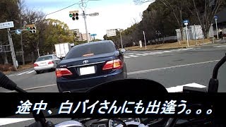 PCX・覆面パトカーさんが環状線東向きを取り締まり。＆途中で白バイさん白のファミリーカー捕獲, 最後は西向き側道で停車し待機・【音量 注意】・〔2020 0207〕