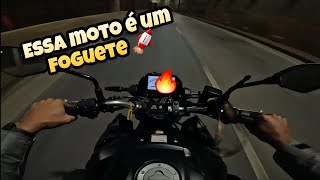 ACELERANDO A MT03 - ROLE NOTURNO COM A MT03 - (PILOTAGEM NÃO RECOMENDADA)