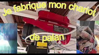 Fabrication d'un chariot pour palan électrique Vevor