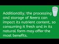 health benefits of neera teachmeyt