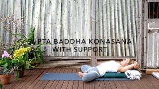 Yoga Alignments for Supta Baddha Konasana | 5 min | Cat de Rham | Online Yoga Teaching