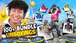 FF Richest ID 99+ Rare Bundles Unboxing \u0026 Review 😊 Tonde Gamer