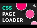 Modern CSS Only Page Loading Animation (Web Design Tutorial)