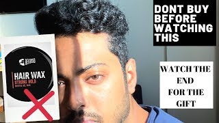 Beardo hair wax honest review | Damage Hair | How to use indian men grooming product