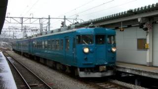 【デカ目】ＪＲ北陸本線 ４７５系 青一色・単色化塗装 475 series EMU train