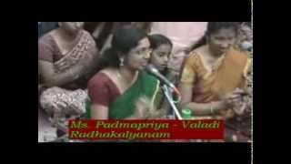 Kovai Ms. Padmapriya at Valadi Radhakalyanam - Atha Dhari Jaya Jaya