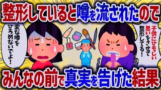 「生活費使ってまで整形なんてして   」私の外見を羨むキチママに嘘の噂を流された【女イッチの修羅場劇場】2chスレゆっくり解説