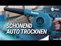 Auto schonend trocknen mit Luft | Akku Laubbläser Makita DUB185