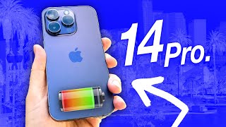 iPhone 14 Pro Day in the Life - Battery & Camera Test in Los Angeles!