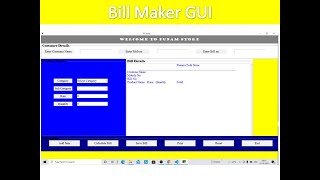 Billmaker GUI Application Part8 in Python Tkinter