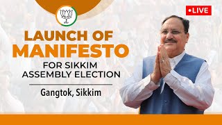 LIVE: BJP National President Shri JP Nadda releases manifesto for Sikkim Assembly Election