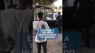 Policías humillan a detenidos; los obligan a besarse y pelear entre ellos #shorts