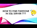 Find timezone in SQL SERVER in single simple query