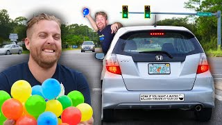 "Honk if U Want a Water Balloon Thrown at U" Bumper Sticker - then Sitting at Green Lights