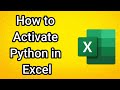 How to Activate Python in Excel