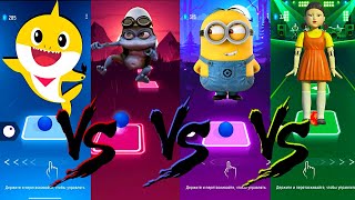 Crazy frog vs Baby Shark vs Minions Banana vs Squid game ||| Tiles hop EDM Rush