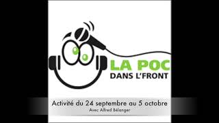 Activité du 24 septembre au 5 octobre