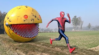SPIDERMAN vs PACMAN  IN REAL LIFE | Compilation Video 2025 | #pacman #spiderman