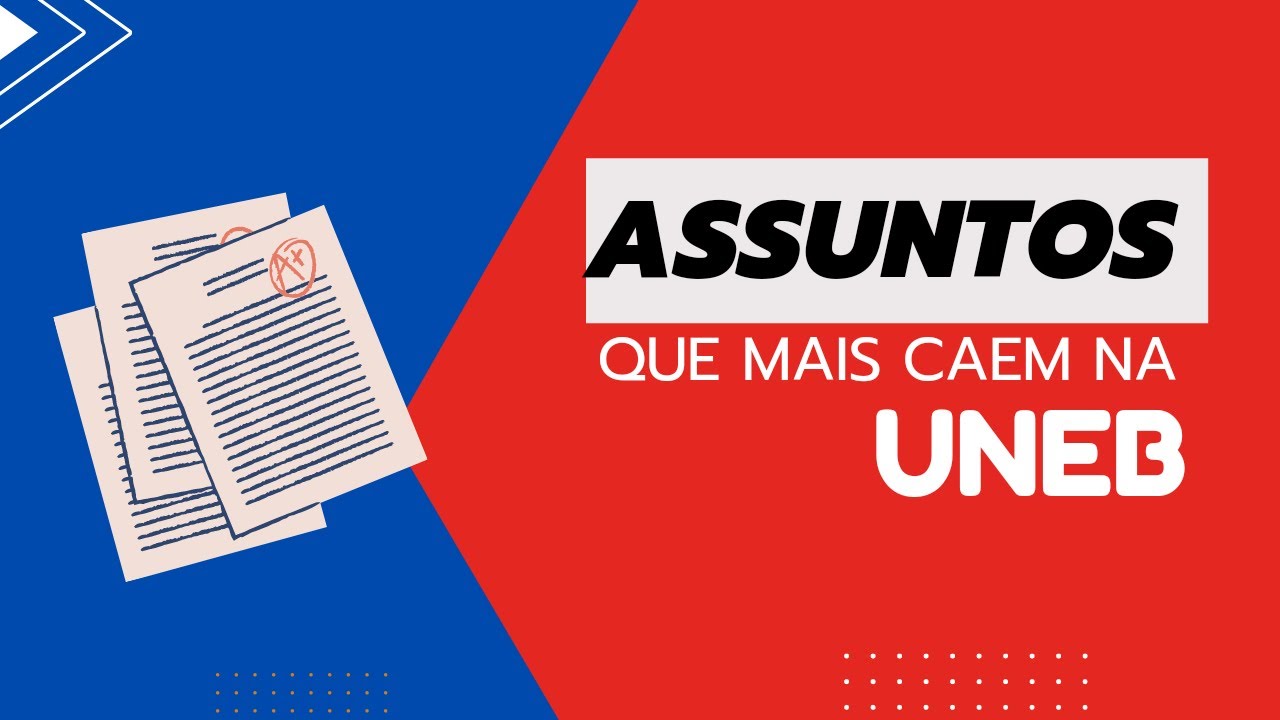 UNEB 2023 | ASSUNTOS QUE MAIS CAEM NA UNEB - YouTube