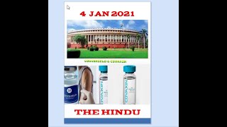 4 Jan 2021  THE HINDU NEWSPAPER ANALYSIS
