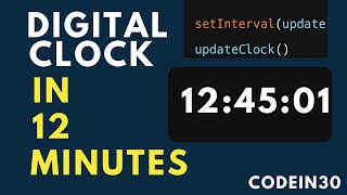 Build a Live Digital Clock with JavaScript – Full Tutorial (No Libraries)