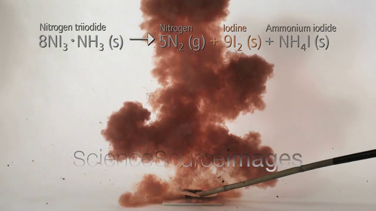 Nitrogen Triiodide Explosion High Speed Chemistry Experiment Youtube