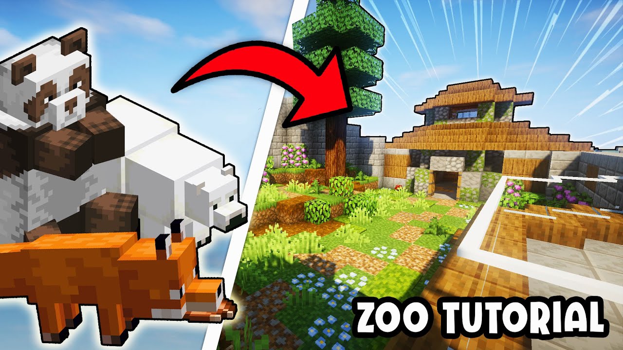 How To Build Amazing Zoo Habitats In Minecraft Youtube