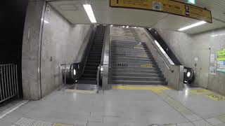 福岡市中央区地下鉄天神駅のエスカレーター　Escalator in Japan, Fukuoka