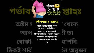 গর্ভাবস্থার ৮ম সপ্তাহ | 8 week pregnancy #গর্ভবতী  #pregnancy #shorts #WombBaby #৮সপ্তাহ #reels