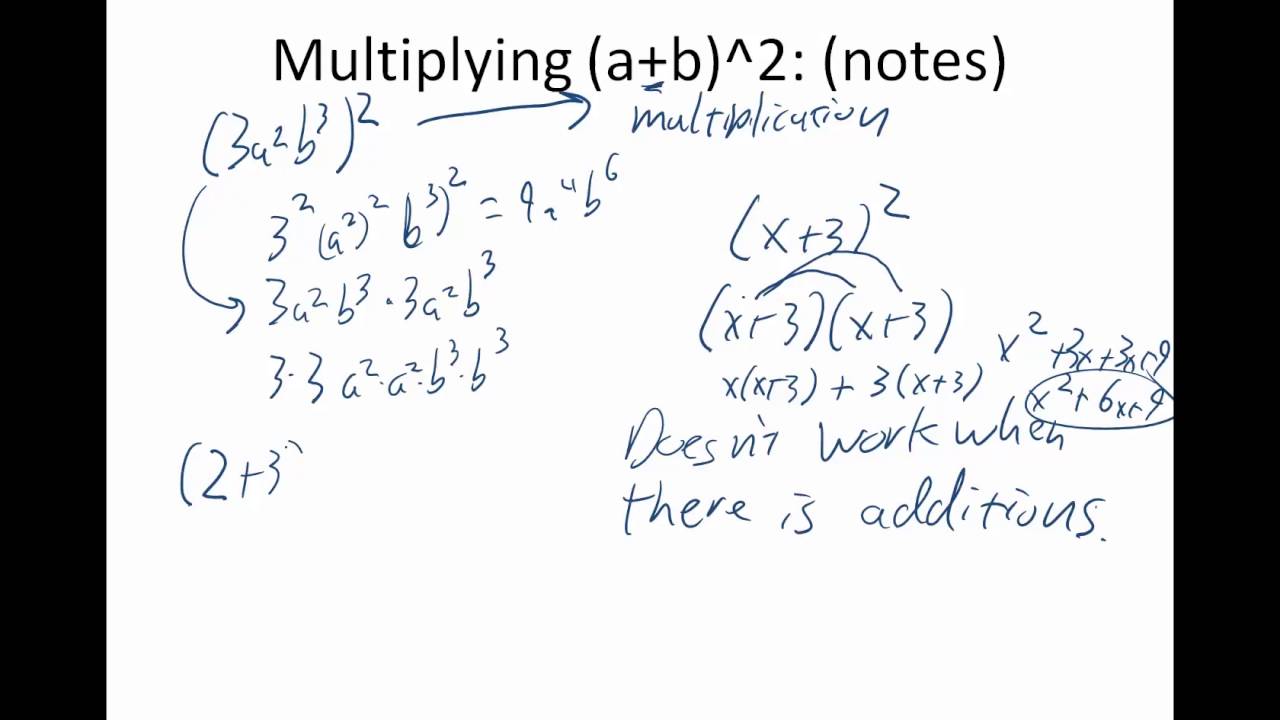 8.3.1: Finding Special Products Of Polynomials - YouTube