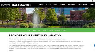 Discover Kalamazoo Event Calendar Tutorial