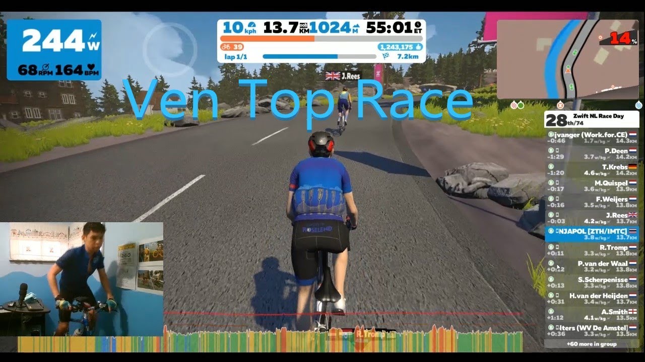 Zwift Race: Ven Top - YouTube