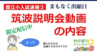 【国立小学校受験】募集要項頒布開始。筑波大学附属小学校が出願者に向けて配信した学校説明会動画の内容について